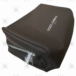 Dolce & Gabbana Dark Brown 2 Compartments Toiletry & Travel Bag Unisex